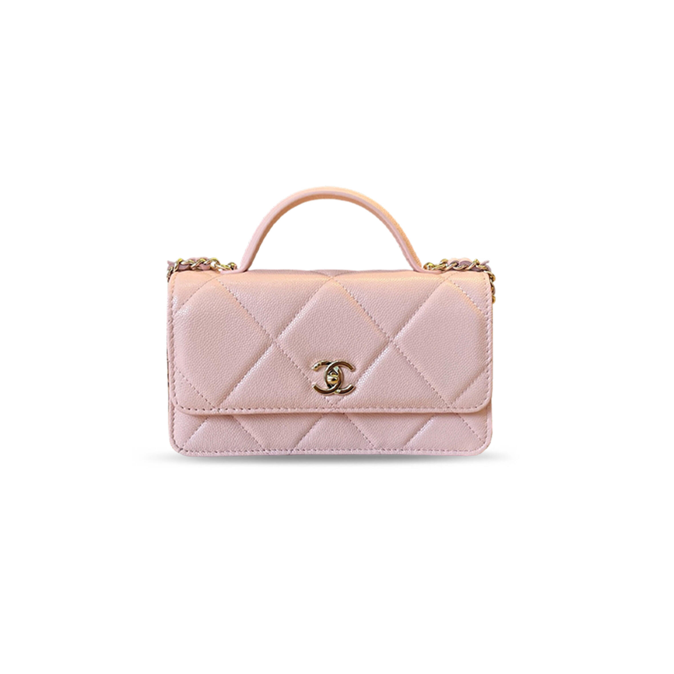 CHANEL 25K HANDLE WITH LARGE DIAMOND PATTERN CHAIN WOC A96171 (19*12*4cm)